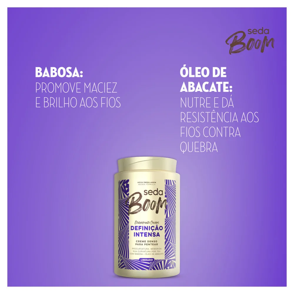 Creme Para Pentear Seda Boom Definição Intensa 1kg