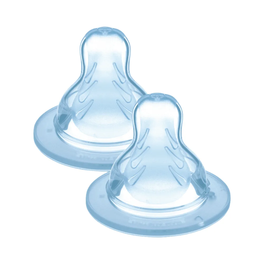 Bico para Mamadeira MAM Ortodôntico Fluxo Super Rápido +6 meses Silicone 2 Unidades