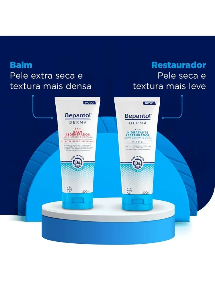 Creme Corporal Bepantol Derma Balm Hidratante para Pele Extrasseca e Descamativa 200ml