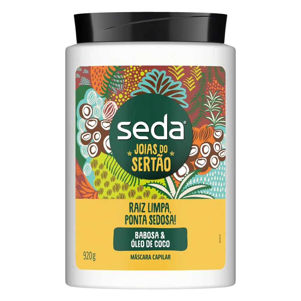 Creme de Pentear Seda Joias do Sertão Raiz Limpa Ponta Sedosa! Babosa + Óleo de Coco 920g