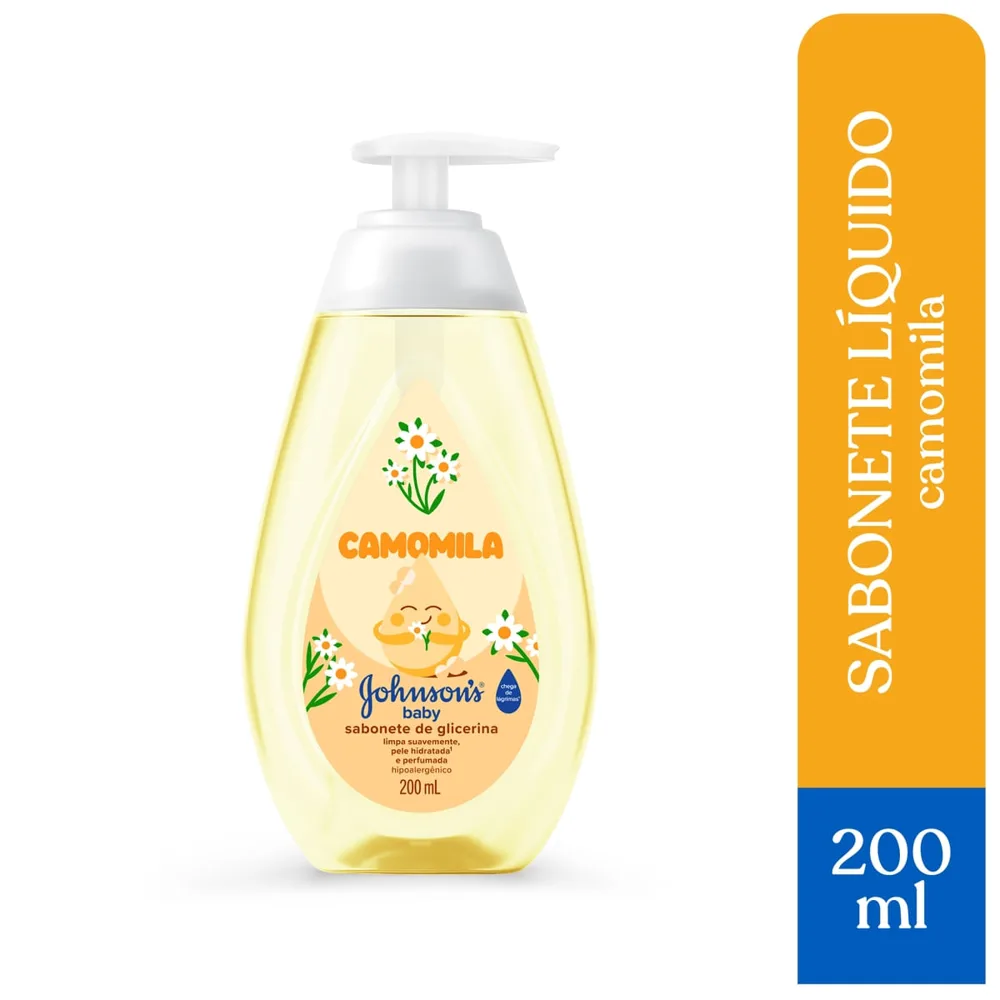 Sabonete Líquido Infantil Johnson's Baby Glicerina Camomila 200ml