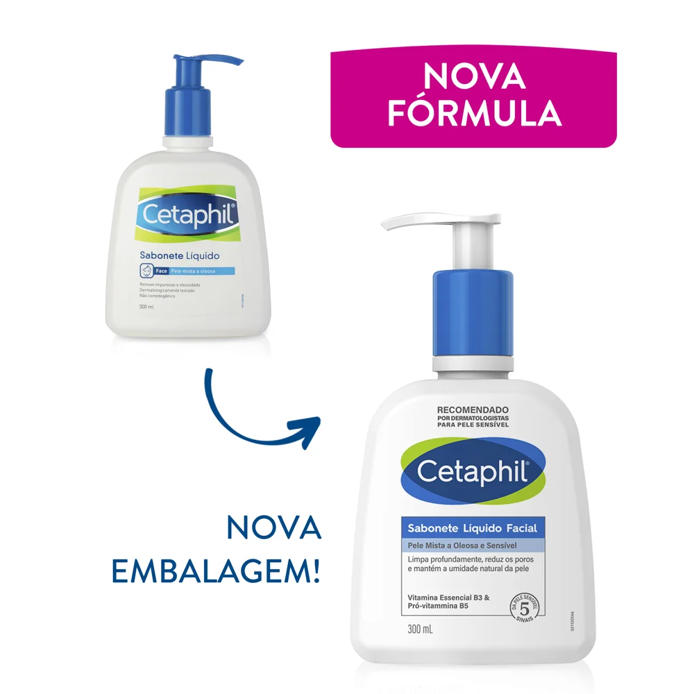 Sabonete Líquido Facial Cetaphil 300ml