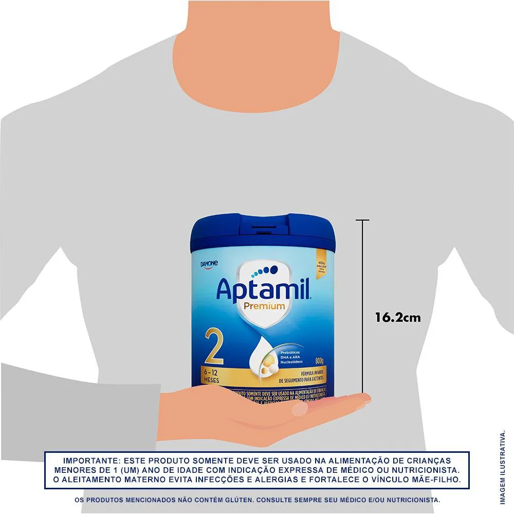 Fórmula Infantil Aptamil Premium 2 6 a 12 Meses 800g