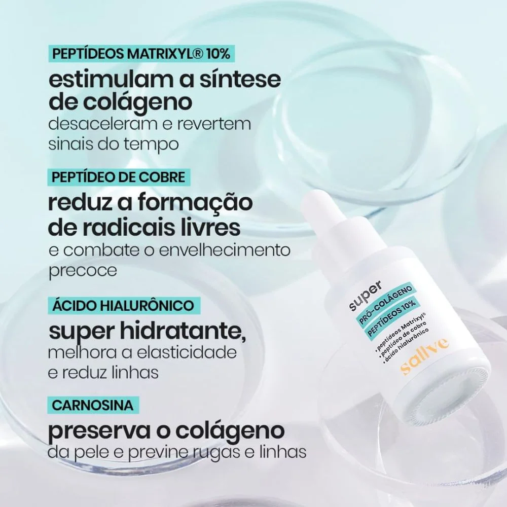 Sérum Facial Sallve Pró-Colágeno Peptídeo 10% 30ml