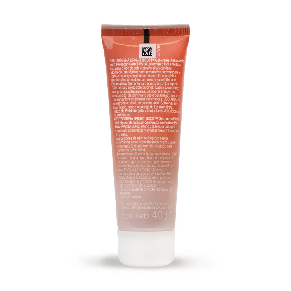 Gel Creme Facial Neutrogena Bright Boost Antissinais FPS 30 40g