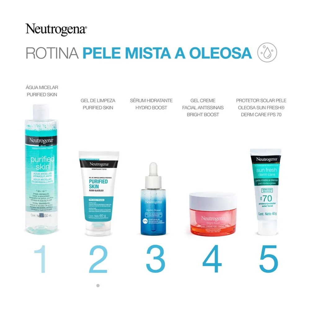 Gel de Limpeza Facial Neutrogena Purified Skin Antioleosidade 60g
