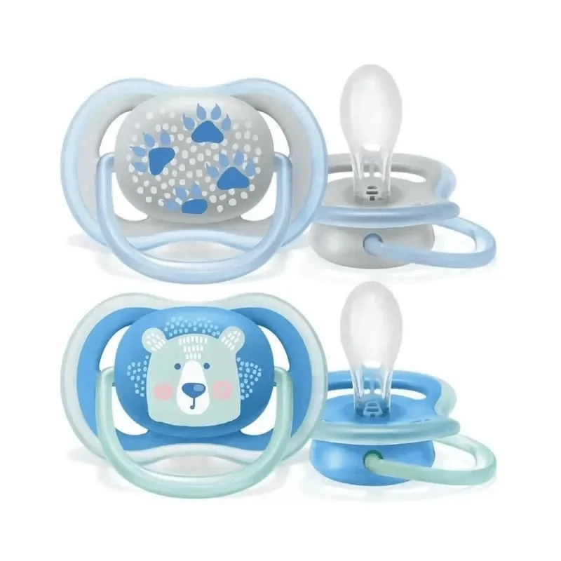 Chupeta Philips Avent Ultra Air de 6 a 18 meses Silicone Azul 2 Unidades