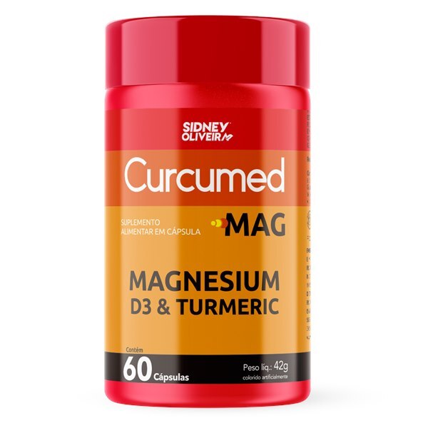 Magnésio + Vitamina D3 + Cúrcuma Curcumed Mag — 60 Cápsulas