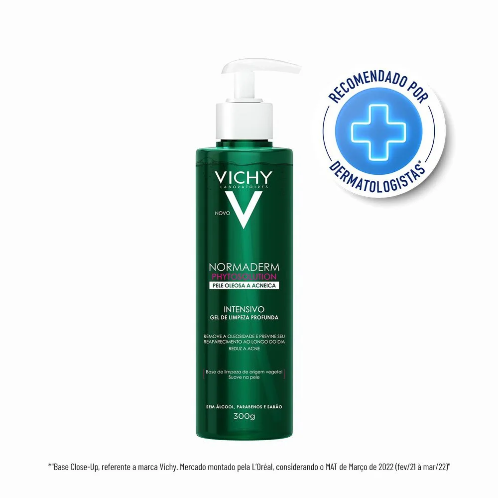 Normaderm Vichy Gel De Limpeza Profunda Para Pele Oleosa A Acneica 300g