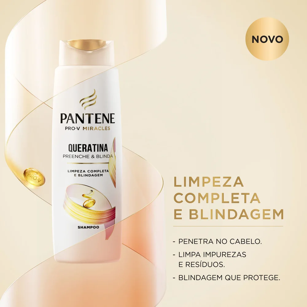 Shampoo Pantene Pro-V Miracles Queratina Preenche & Blinda 175ml