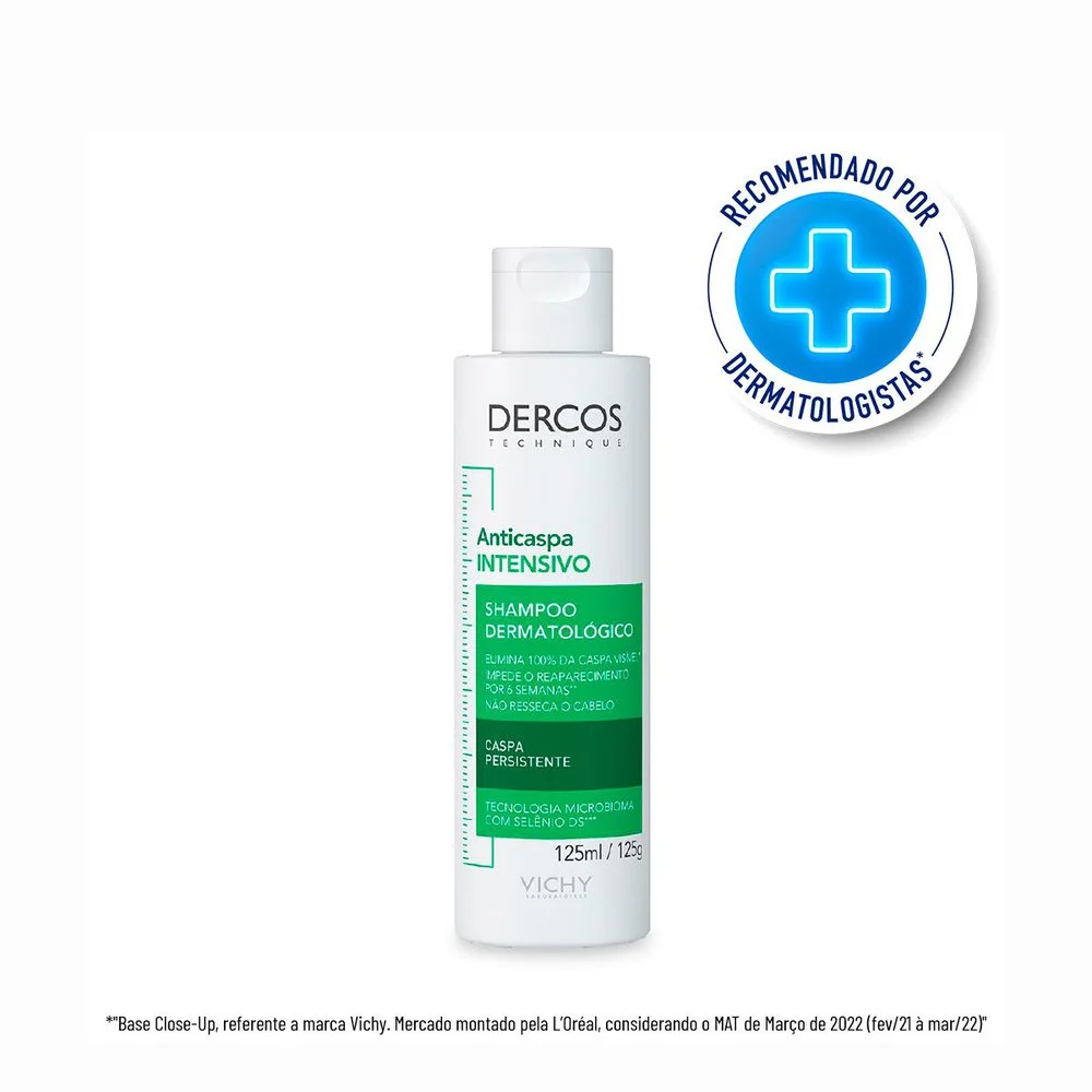Shampoo Anticaspa Vichy Dercos Dermatológico Cabelos Secos 125ml