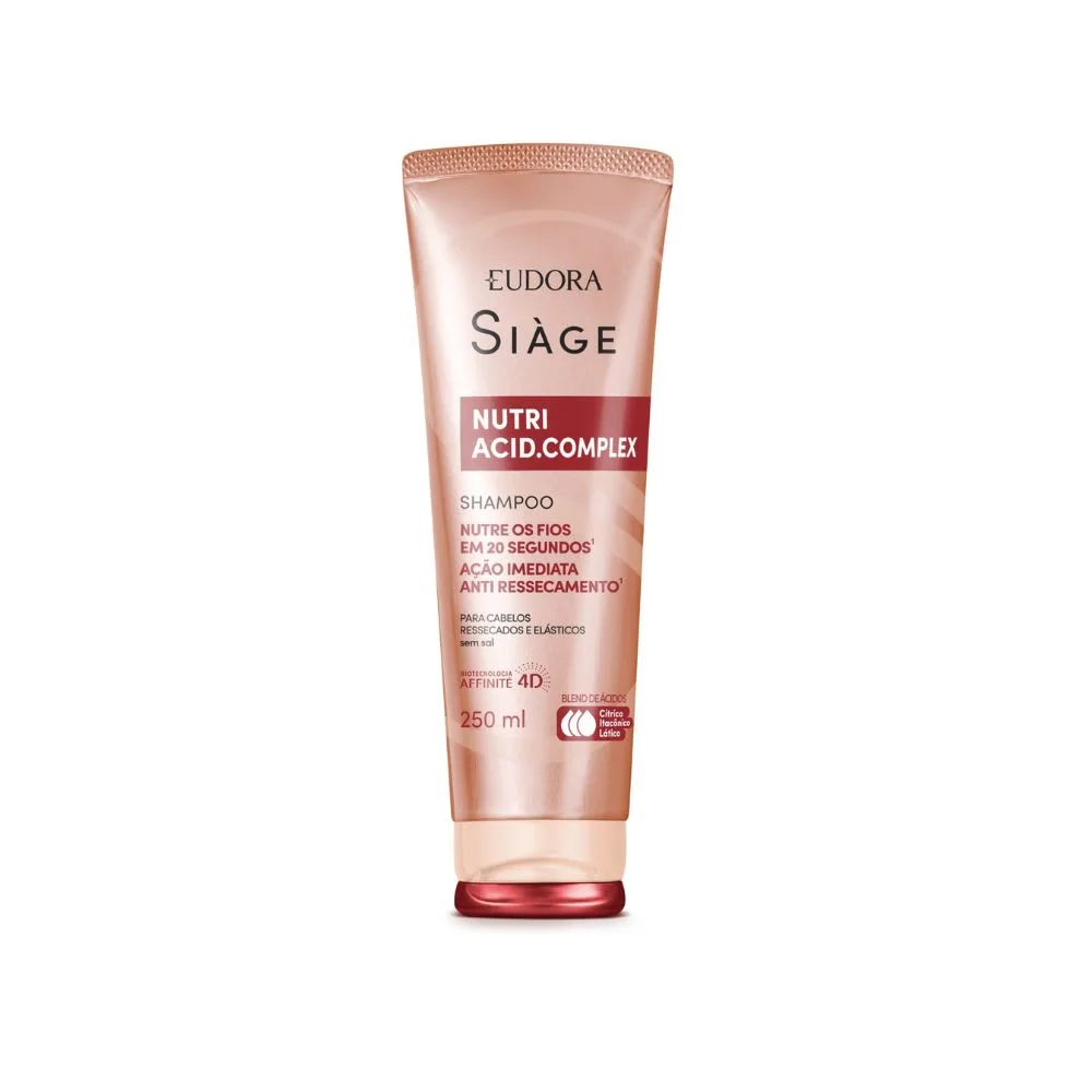 Shampoo Eudora Siàge Blend De Ácidos Cítrico, Itacônico E Lático 250ml