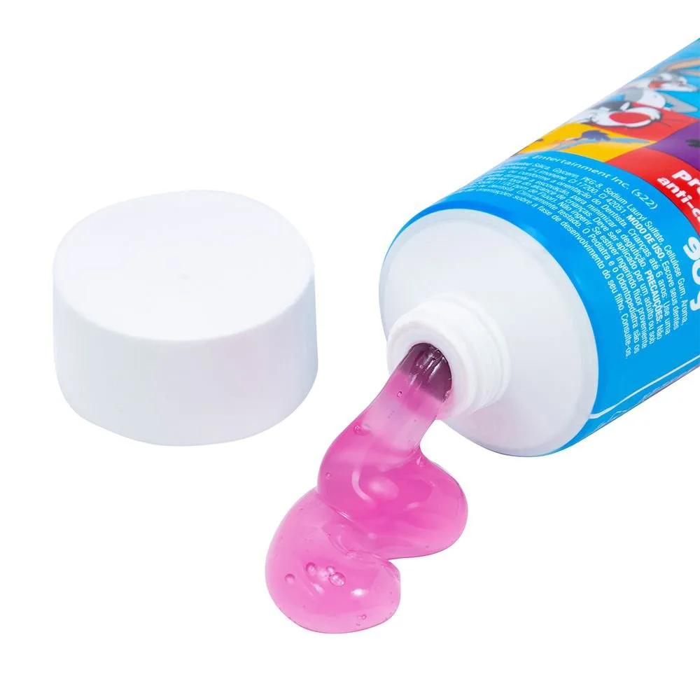 Gel Dental Infantil Bitufo Looney Tunes Com Flúor Sabor Tutti-Frutti 90g
