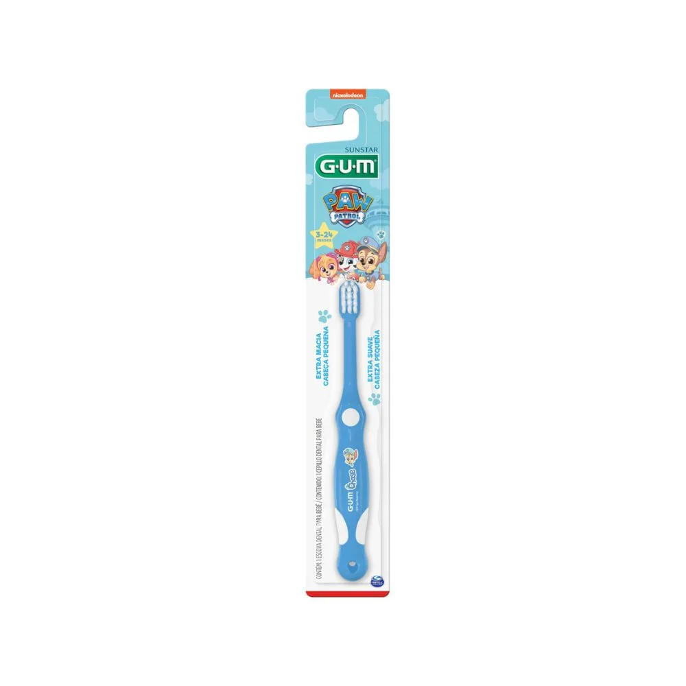 Escova Dental Infantil GUM Baby Patrulha Canina Cerdas Macias 3 a 24 meses 1 Unidade – Cores Sortidas