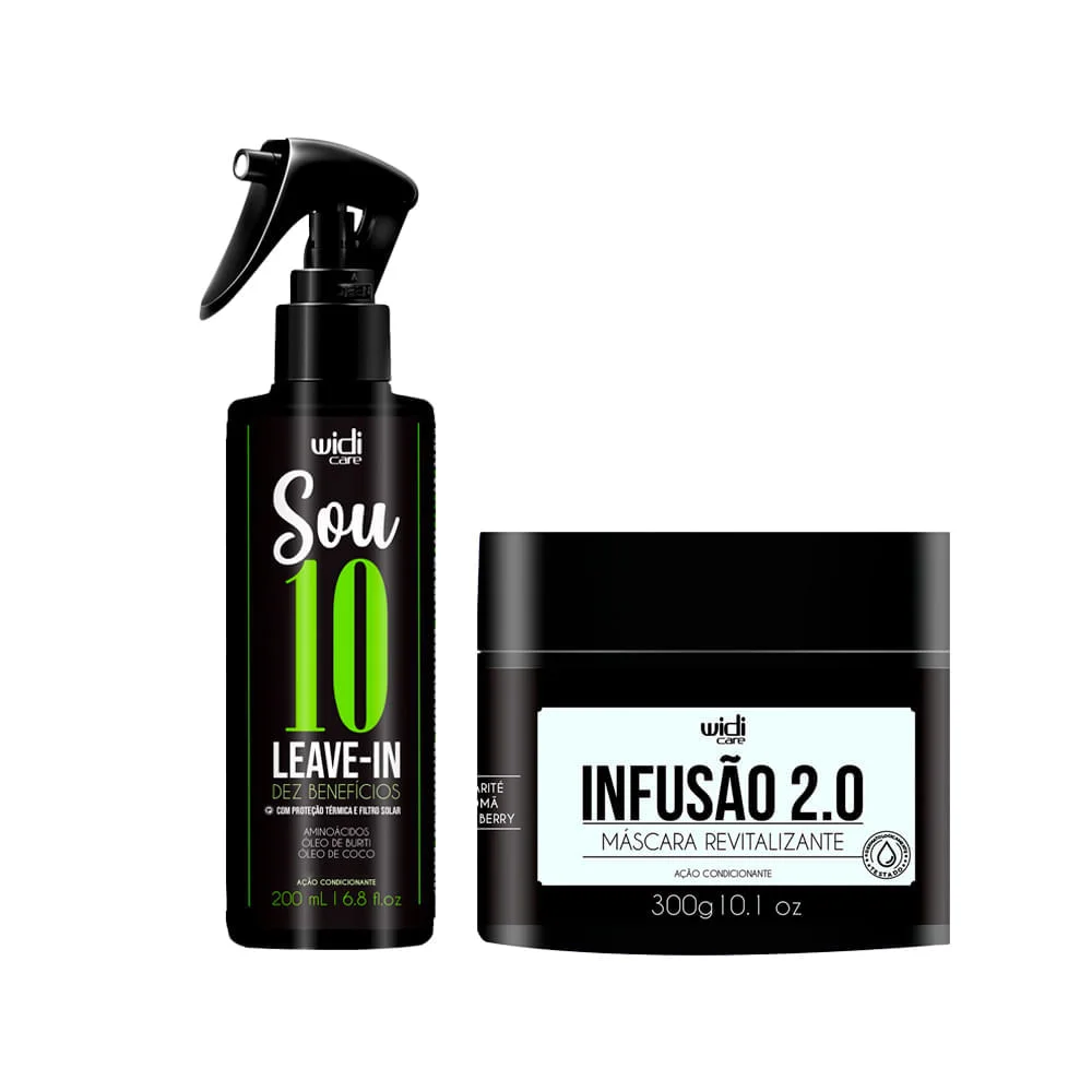 Widi Care - Kit Infusão 2.0 + Sou 10 - Máscara 300g + Leave-In 200ml