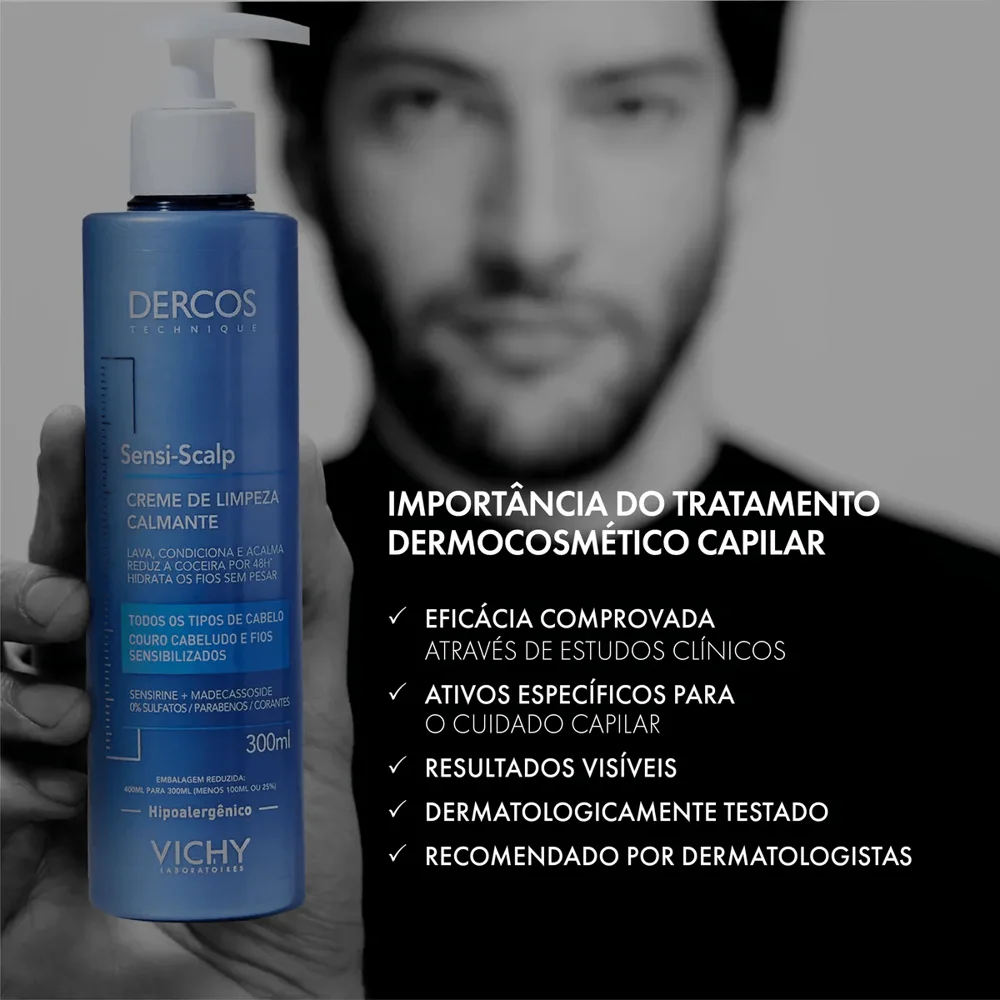 Creme de Limpeza Capilar Vichy Dercos Sensi-Scalp 300ml
