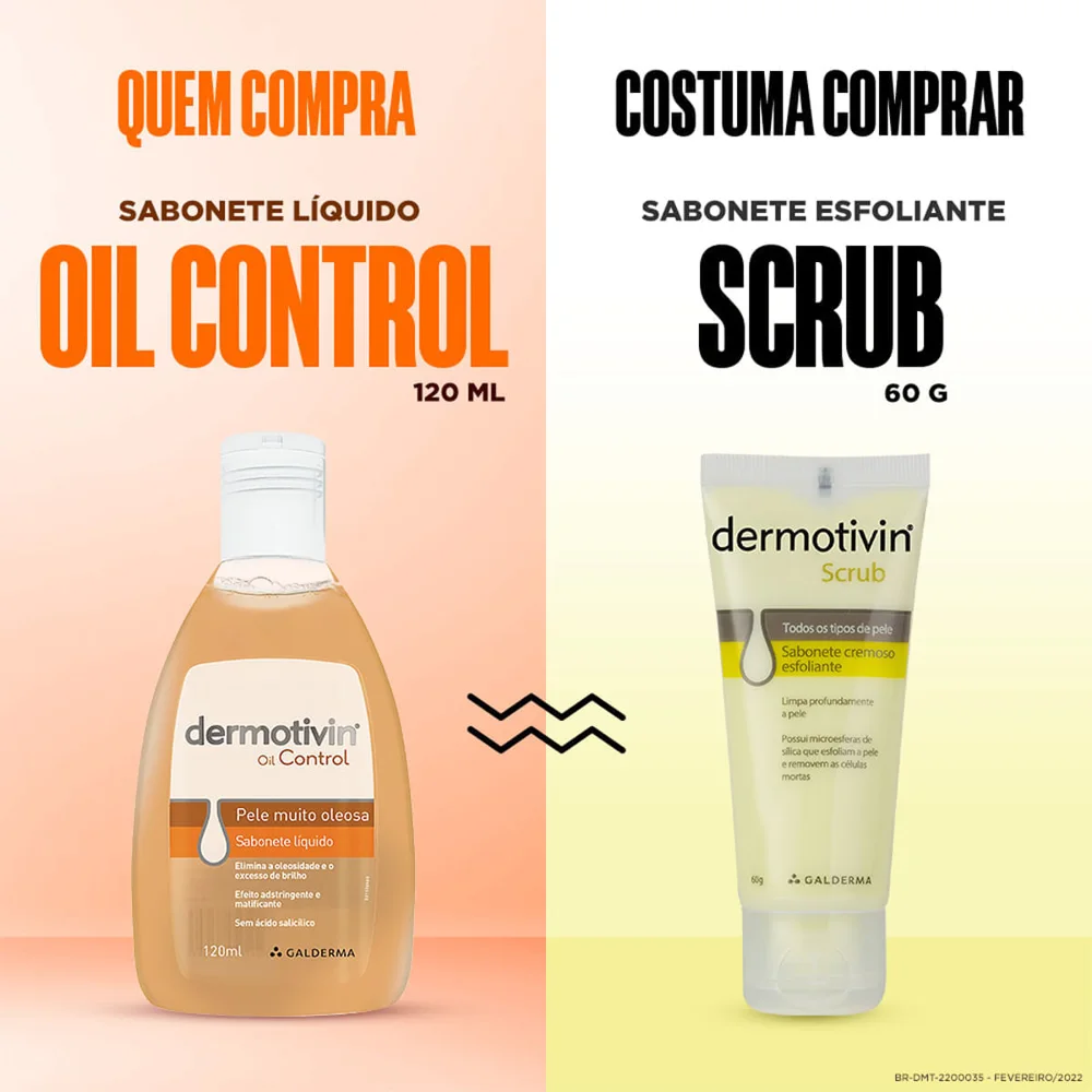 Sabonete Líquido Facial Dermotivin Oil Control 120ml