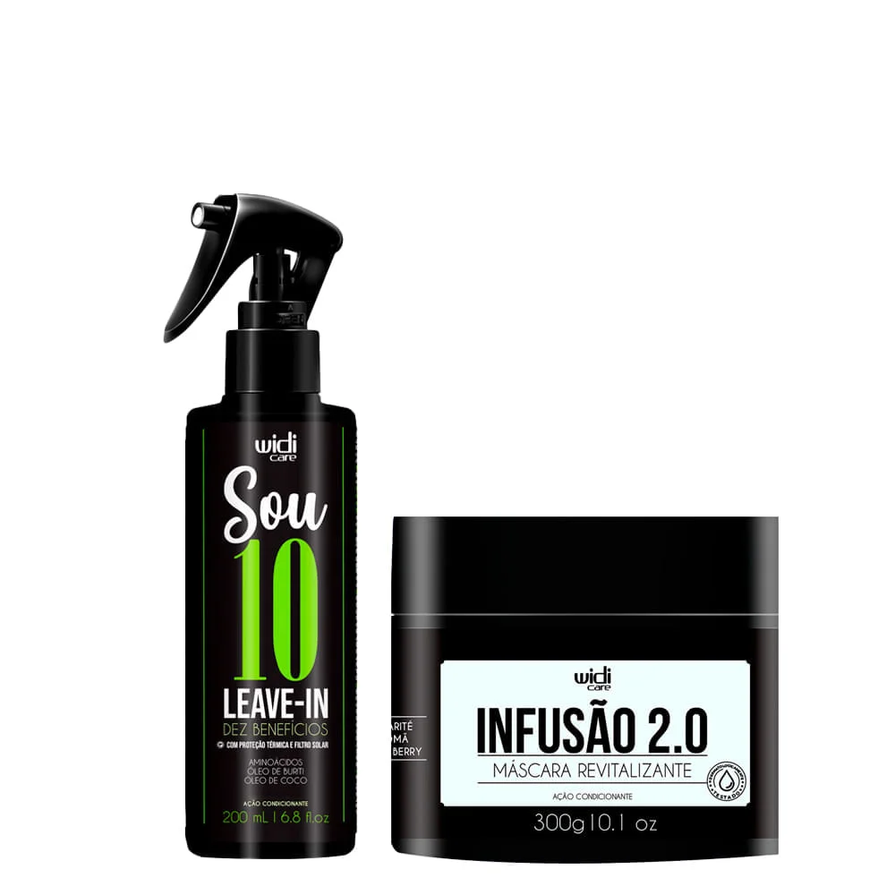 Widi Care - Kit Infusão 2.0 + Sou 10 - Máscara 300g + Leave-In 200ml