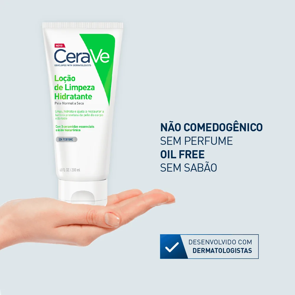 Loção de Limpeza CeraVe Hidratante Pele Normal a Seca 200ml