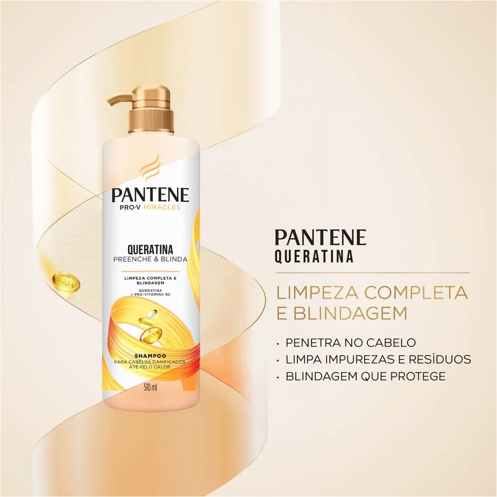 Shampoo Pantene Pro-V Miracles Queratina Preenche & Blinda 510ml