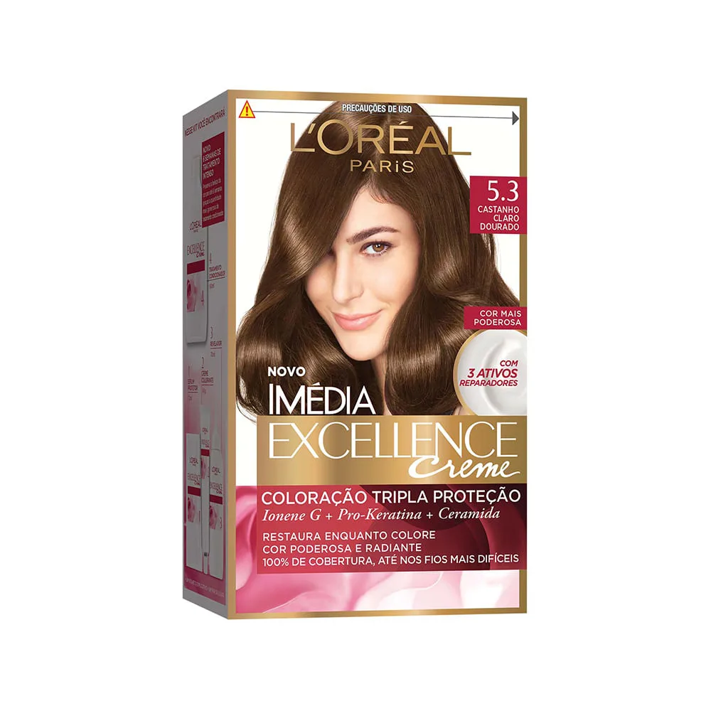 Tintura Imédia excellence Castanho claro dourado 5.3