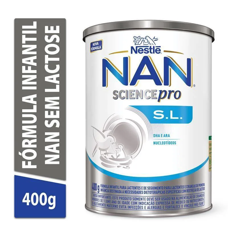 Nan Science Pro S.L. Fórmula Infantil Sem Lactose 0 a 36 meses 400g