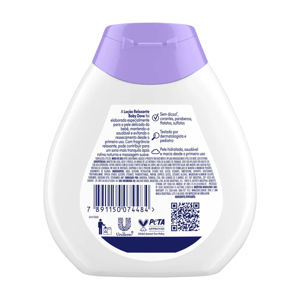 Loção Hidratante Infantil Baby Dove Hora de Dormir Bebê Hidratação Relaxante 200ml