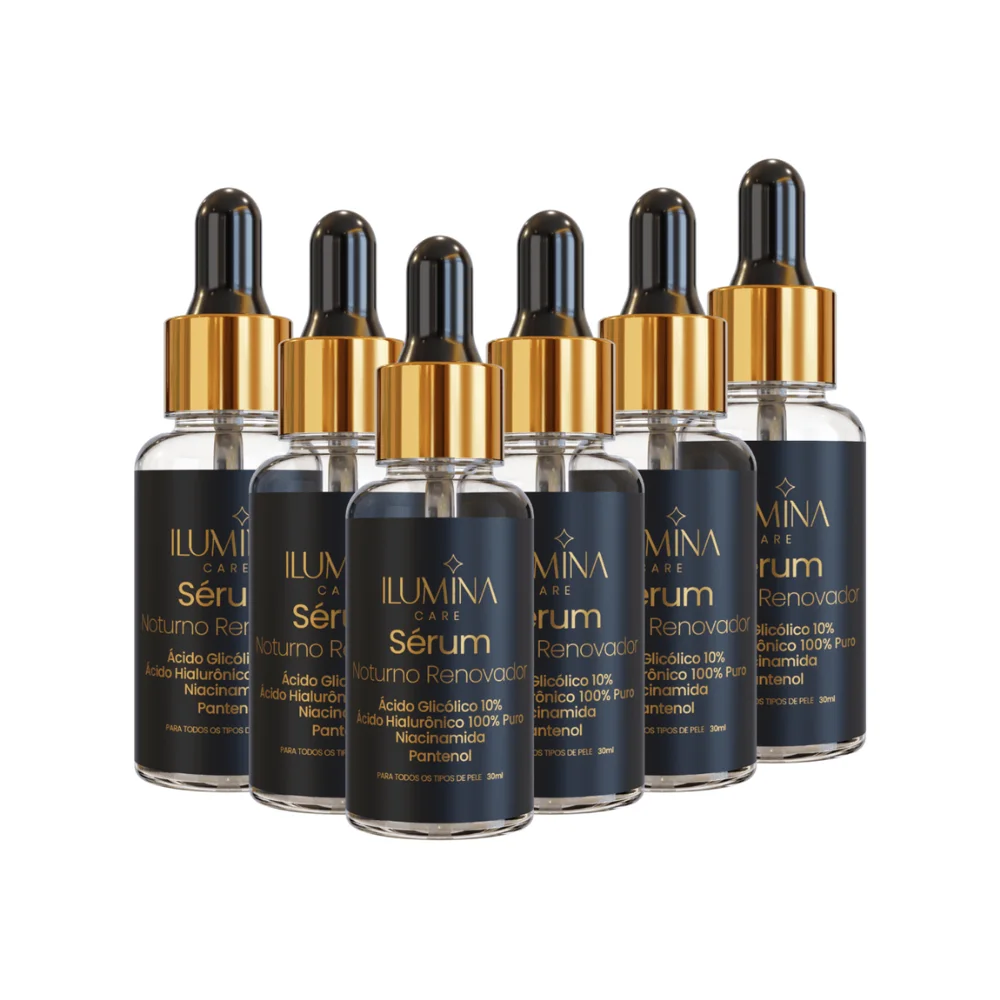 Kit 6 Sérum Noturno Ácido Glicólico