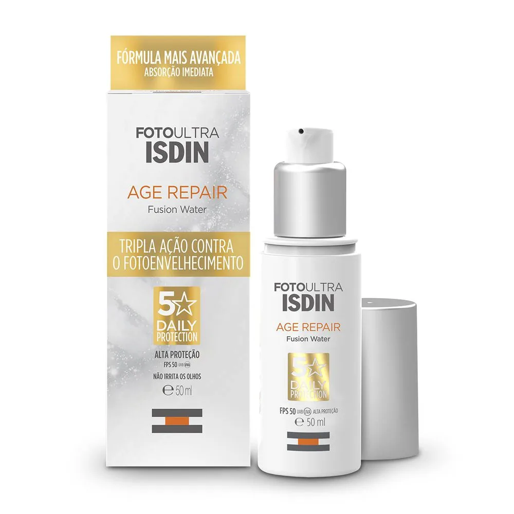 Protetor Solar Facial ISDIN Age Repair Fusion Water FPS50 50ml