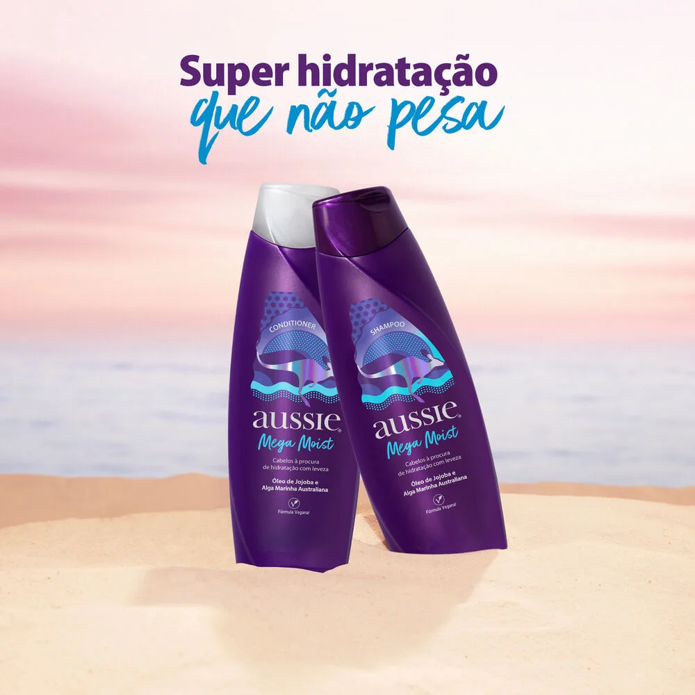 Shampoo Aussie Mega Moist Super Hidratação 360ml