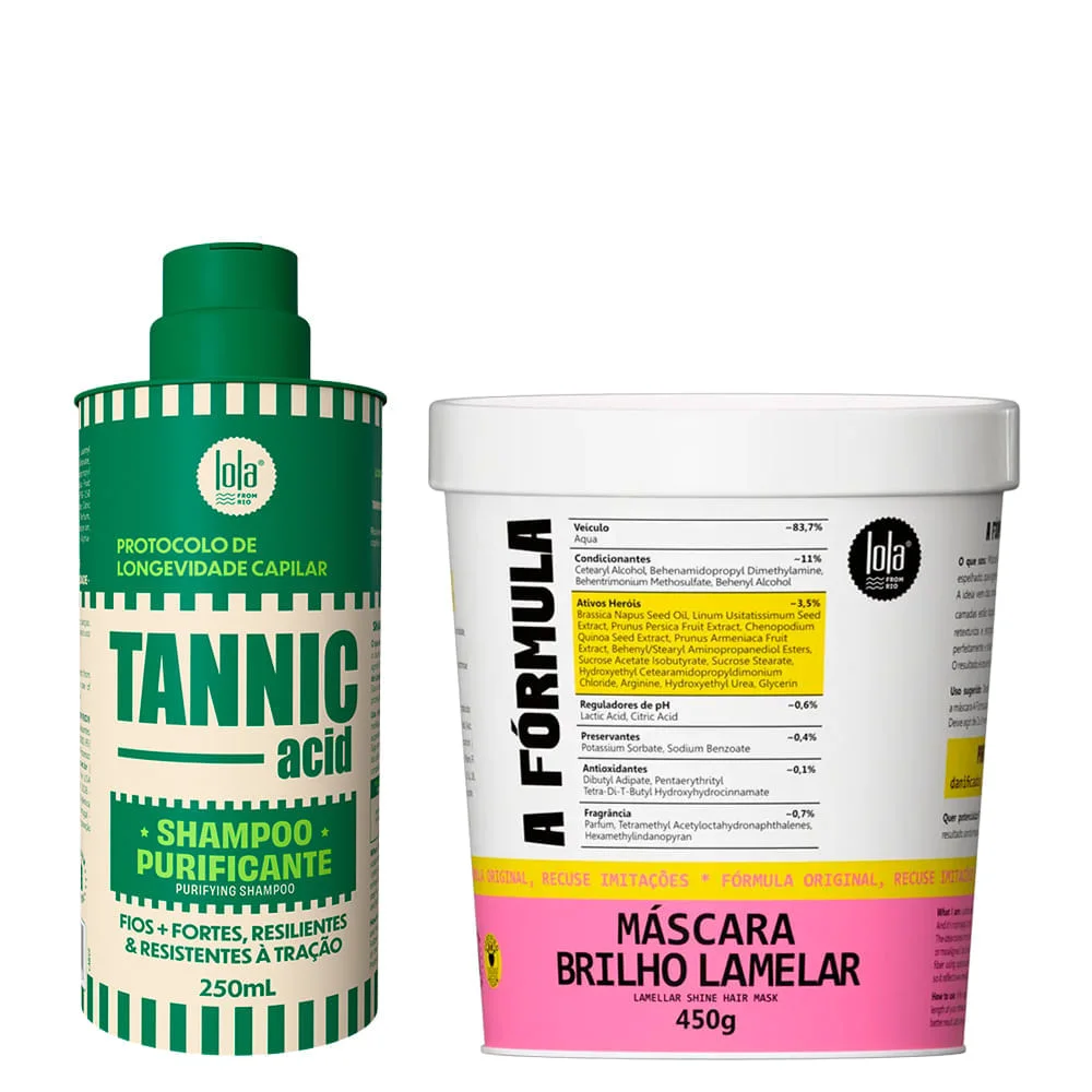 Lola From Rio - Tannic - Kit Shampoo 250ml + A Fórmula Máscara 450g