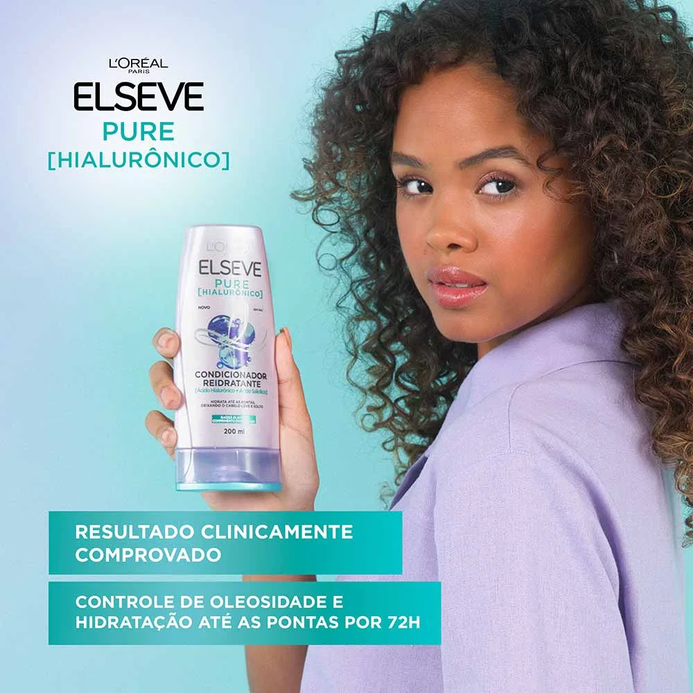 Condicionador Elseve Pure Hialurônico Reidratante 200ml