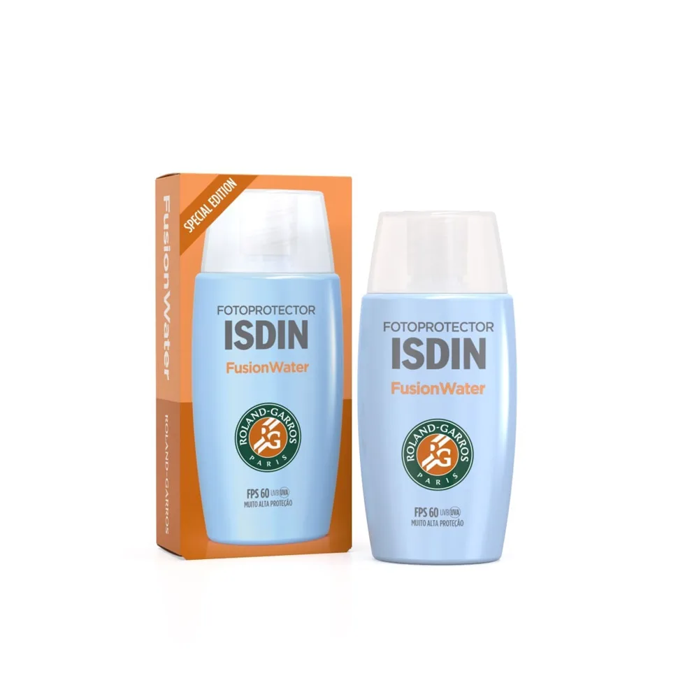 Protetor Solar Facial ISDIN Fusion Water Roland Garros FPS60 50ml