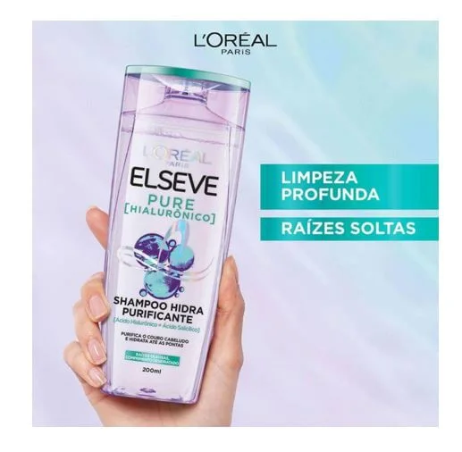 Shampoo Elseve Pure Hialurônico Hidra Purificante 200ml
