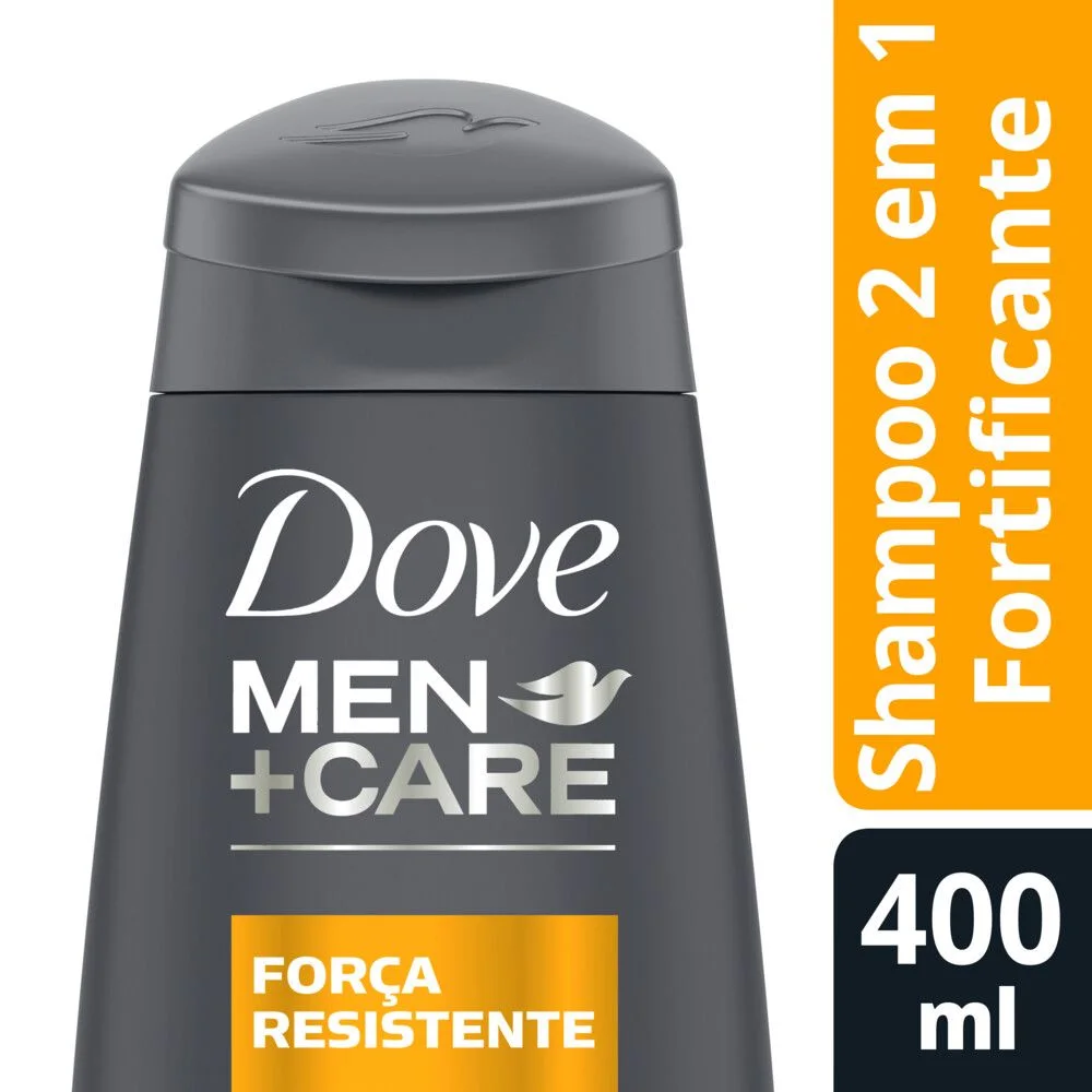 Shampoo Dove Men Care 2 Em 1 Força Resistente 400ml
