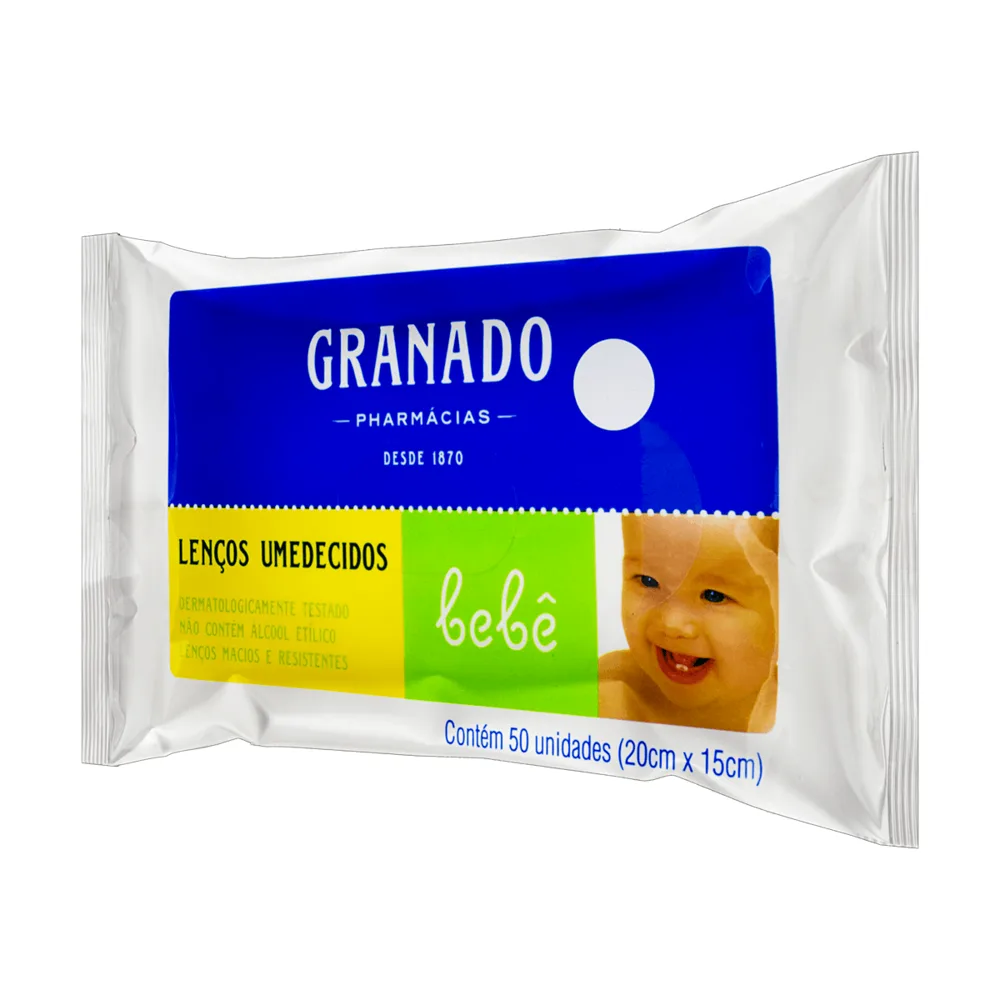 Lenços Umedecidos Granado Bebê Tradicional 50 Unidades