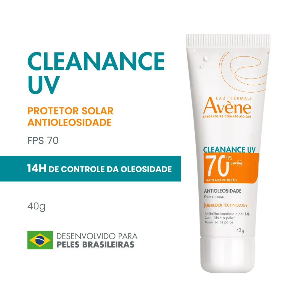 Protetor Solar Facial Avène Cleanance UV Antioleosidade FPS70 40g