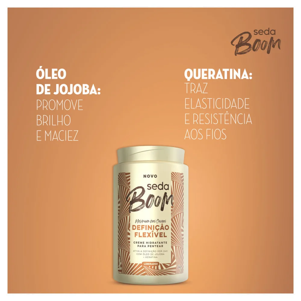 Creme Para Pentear Hidratante Seda Boom Definição Flexível 1kg