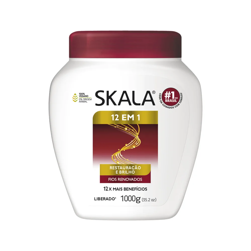 Creme de Tratamento Capilar Skala 12 em 1 Restauração e Brilho 1kg