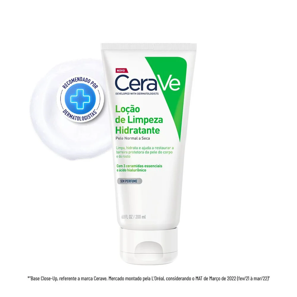 Loção de Limpeza CeraVe Hidratante Pele Normal a Seca 200ml