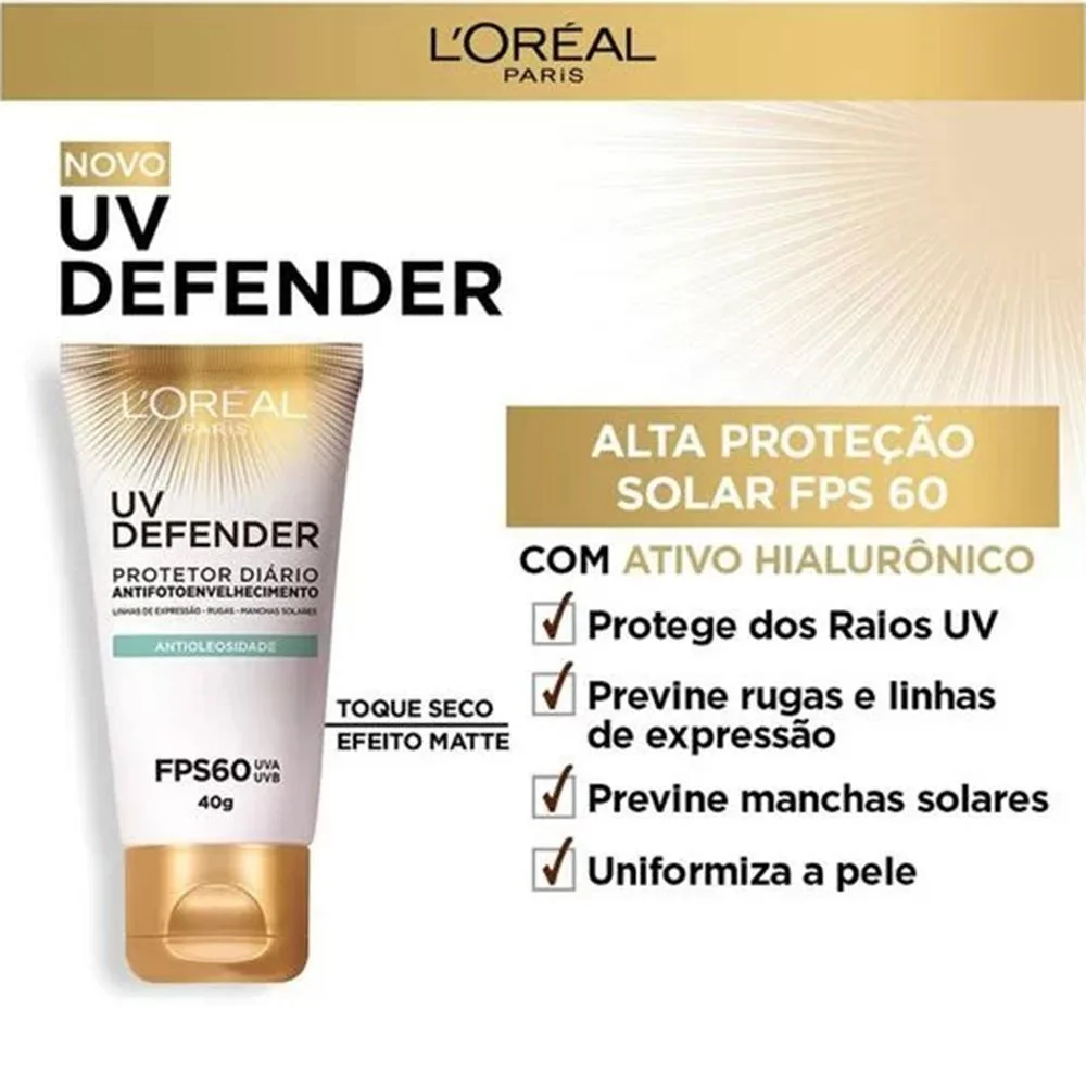 Protetor Solar Facial Solar Expertise UV Defender Antioleosidade FPS60 40g