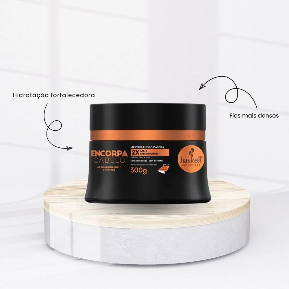 Haskell Encorpa Cabelo - Máscara Volume Tratamento - 300g