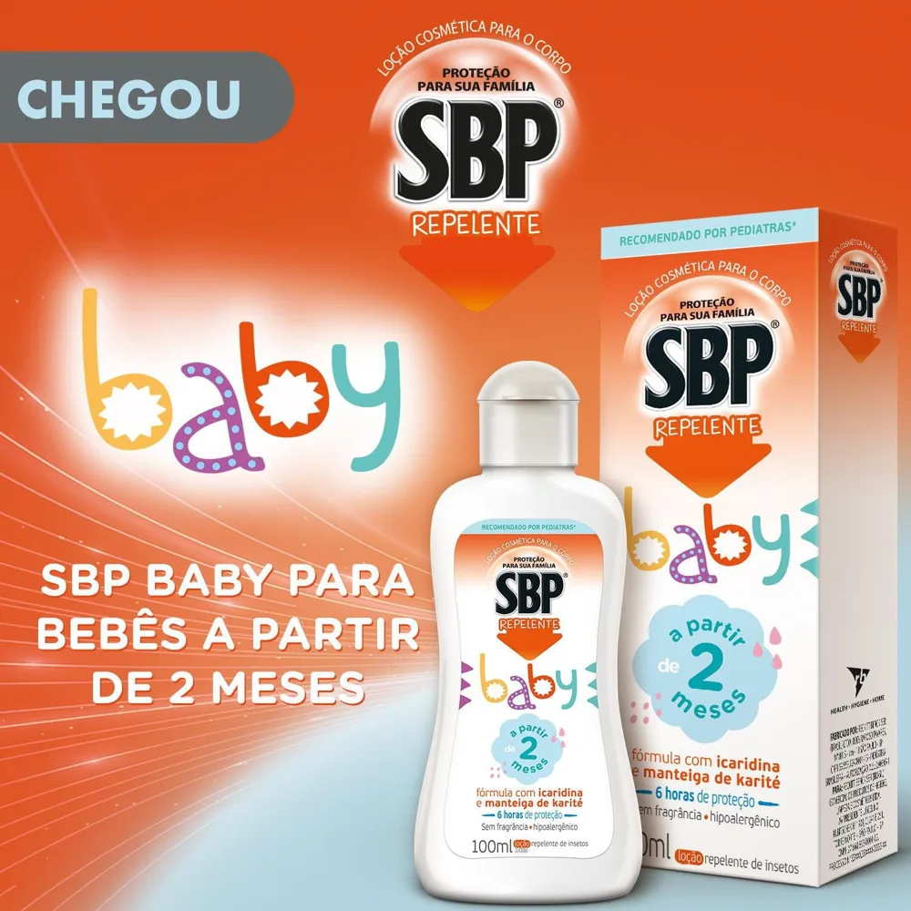 Repelente SBP Baby Bebê Sem Perfume Loção 100ml