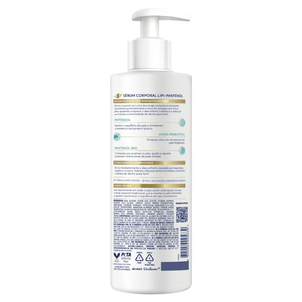Sérum Corporal Dove Lipi-Pantenol + Dermo Regenerador 380ml