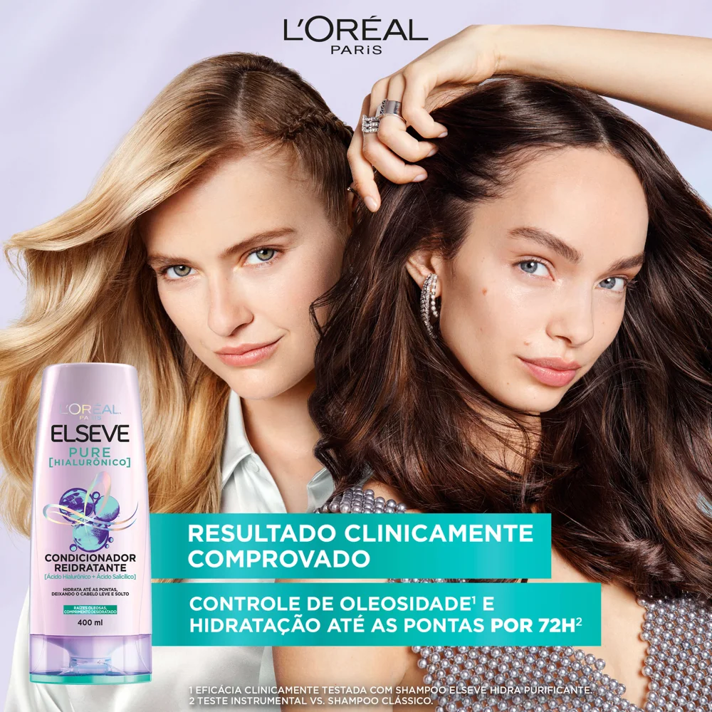 Condicionador Elseve Pure Hialurônico Reidratante 400ml