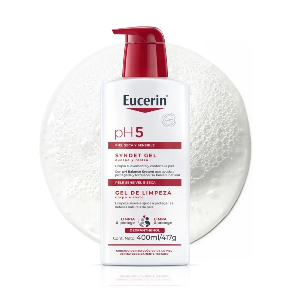 Gel De Limpeza Eucerin  Syndet Gel Corpo E Rosto Ph5 400ml