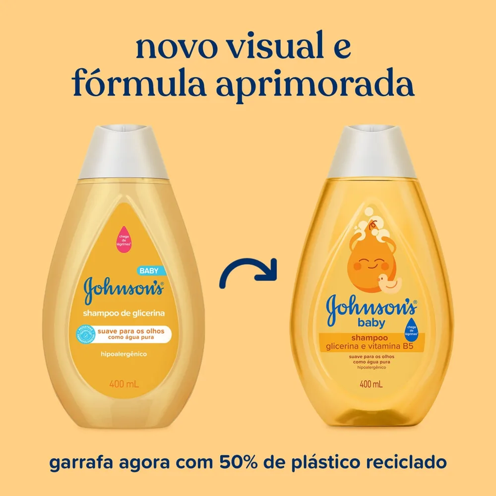 Shampoo Infantil Johnson's Baby Chega de Lágrimas Regular 400ml