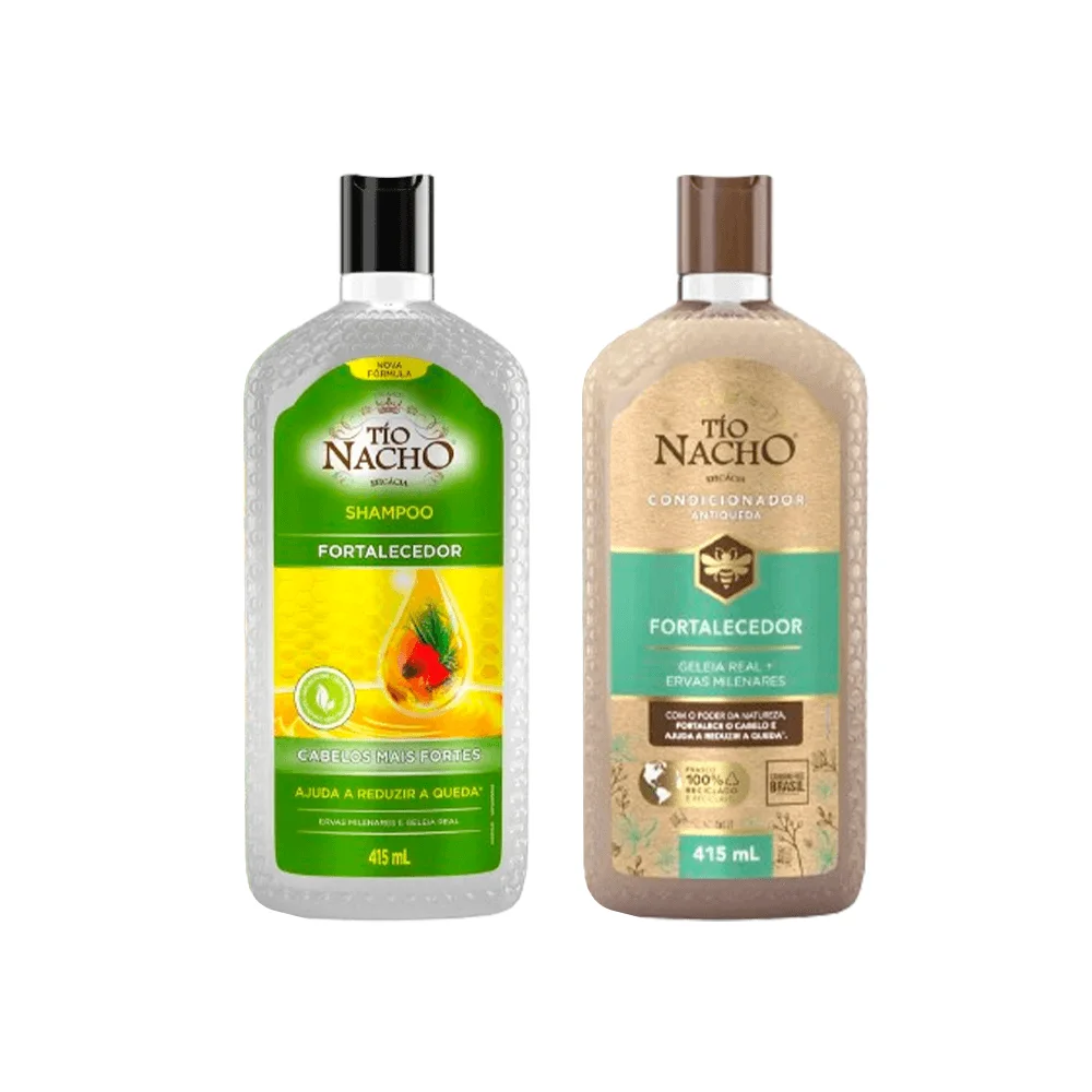 Kit Tío Nacho Shampoo Fortalecedor Antiqueda 415ml + Condicionador Fortalecedor Antiqueda 415ml