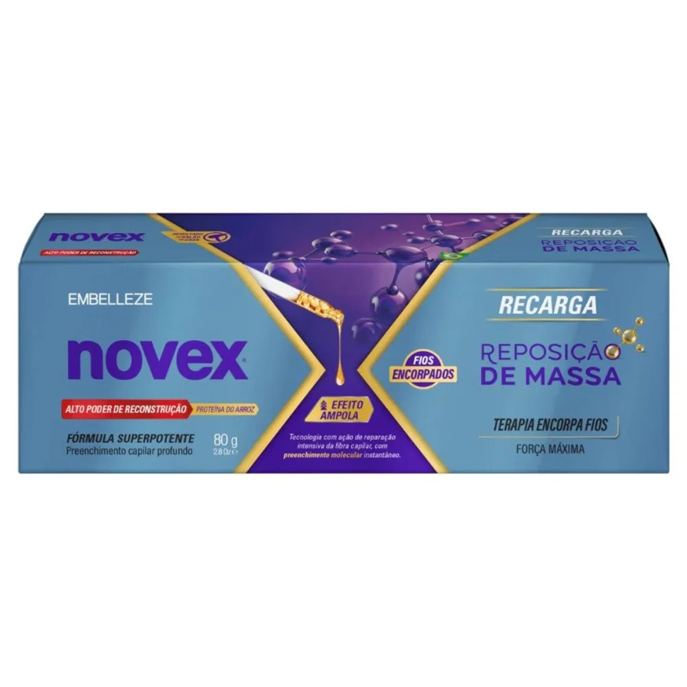 Máscara De Tratamento Capilar Novex Recarga Reposição De Massa 80g