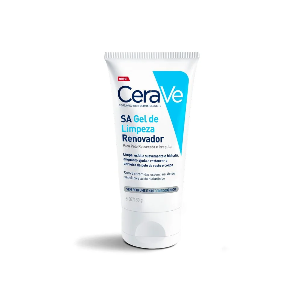 Gel de Limpeza Facial CeraVe SA Renovador Pele Ressecada Sem Perfume 150g